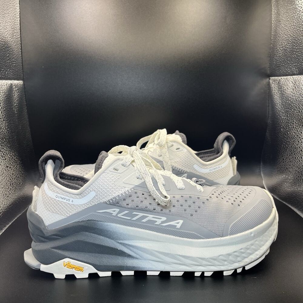 Altra Olympus 6 Women's 8 Gray Trail Running Shoes Vibram Megagrip AL0A85NK220